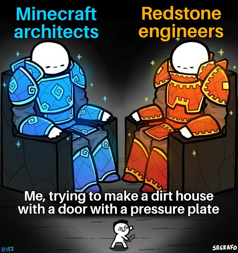 Minectaft vs redstone - meme