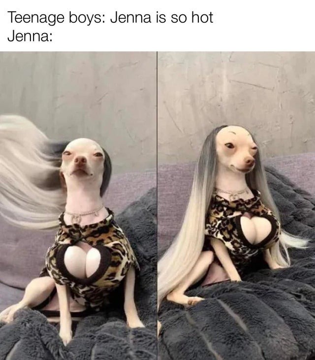 Jenna is so hot - meme