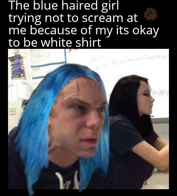 Sorry if you are a blue haired girl and dont act like this - meme