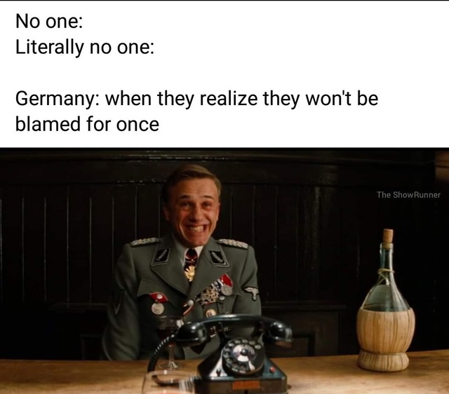 Germany won't be blamed for once - meme