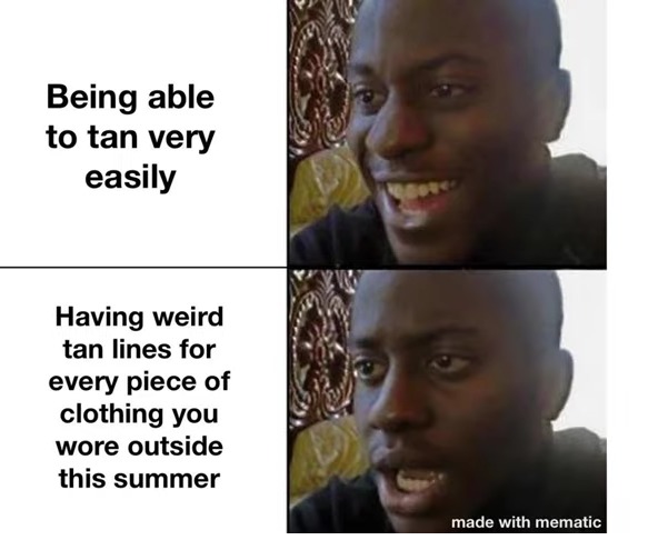 Tan lines - meme