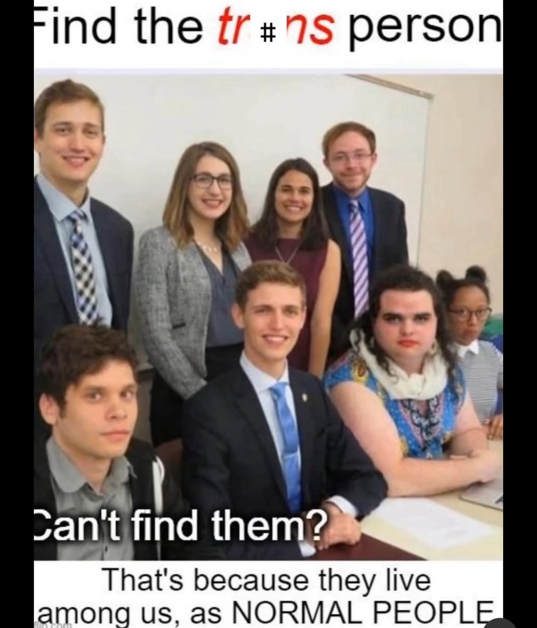 trans person? where? - meme