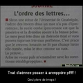 L'ordre des lettres...