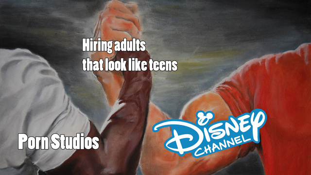 What porn studios and Disney Channel have in common - meme