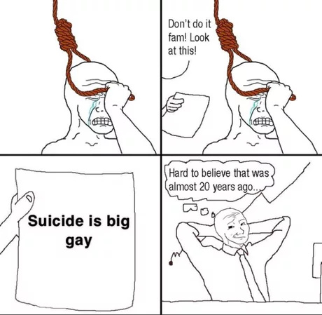 Suicide is gay - meme