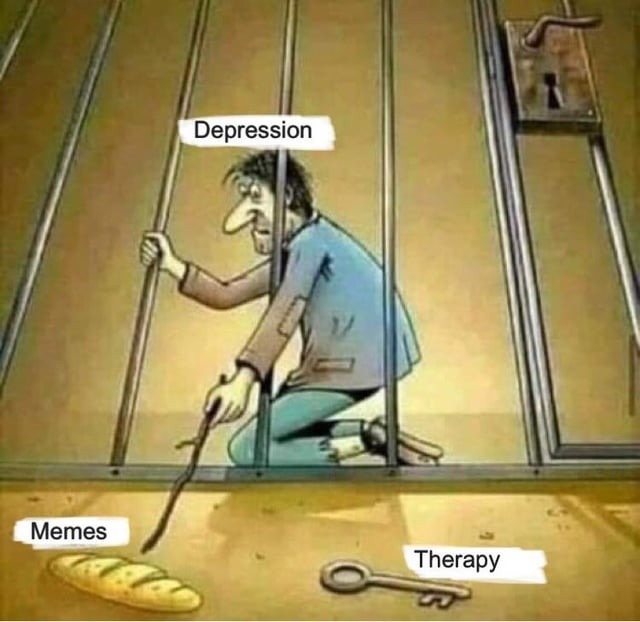 Curing depression - meme