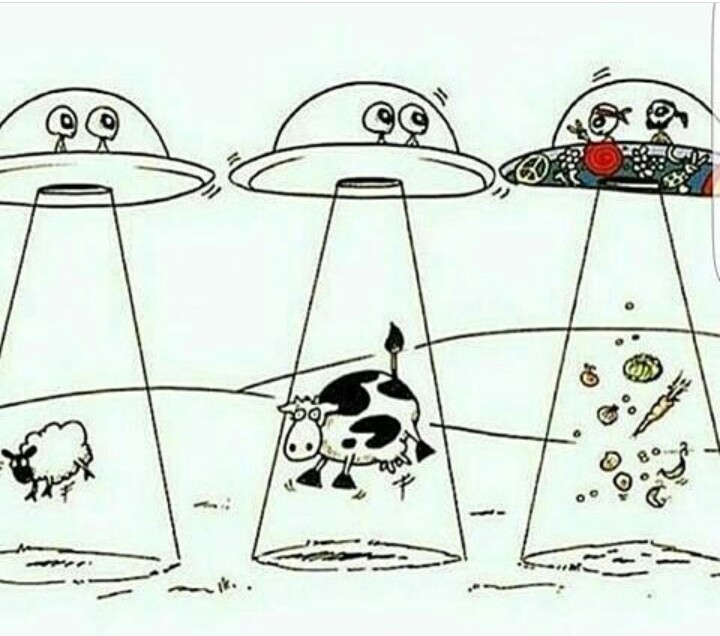 Aliens veganos - meme