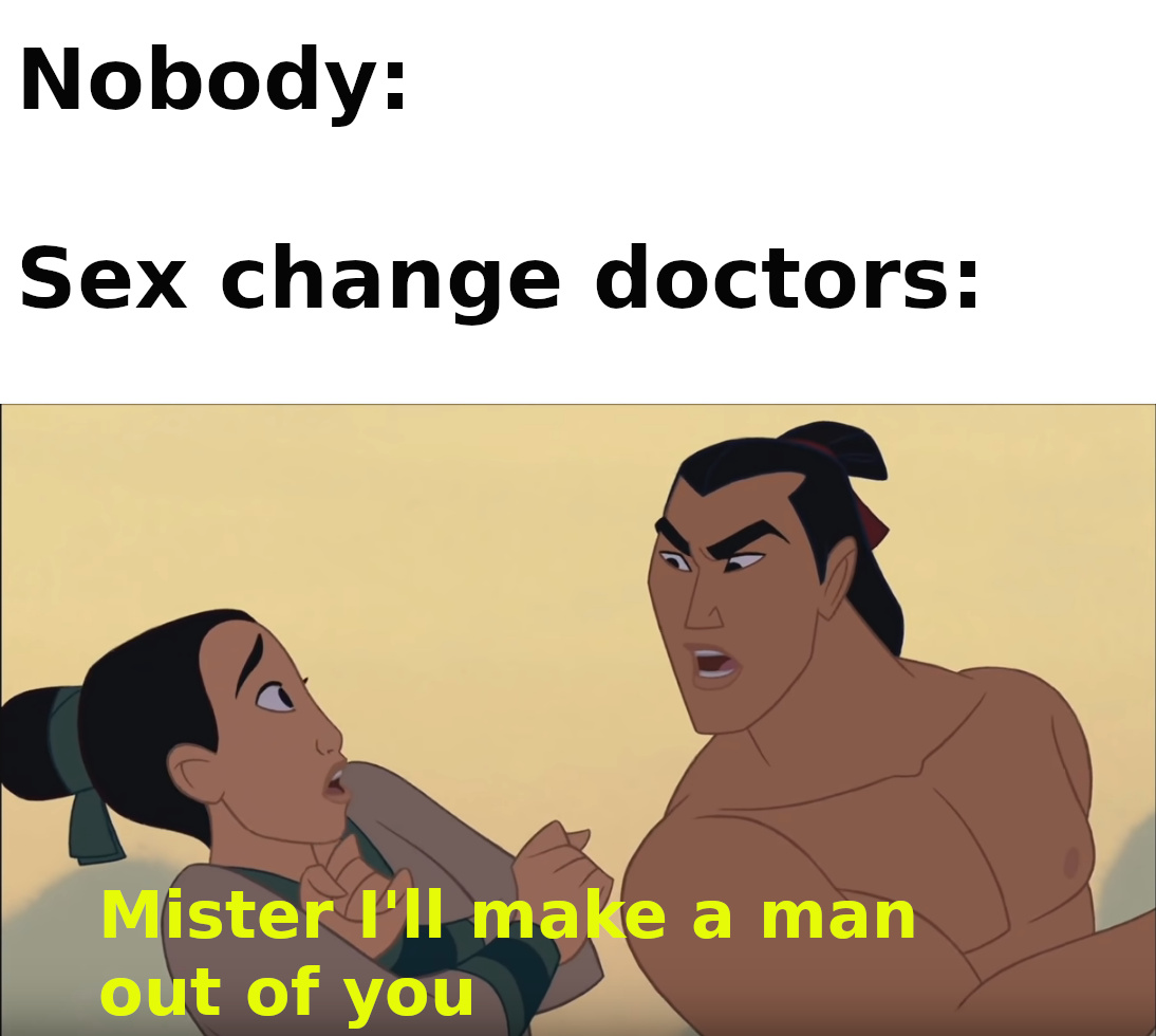 Mister I'll make a man out of you - meme