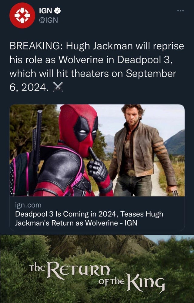Deadpool x Wolverine - meme