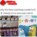 Birthday candle for 0
