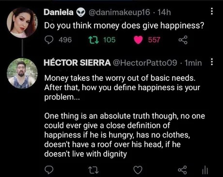 Money and happiness - meme