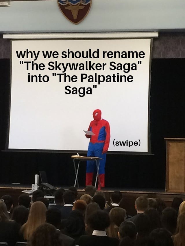 Rename it The Palpatine Saga and be honest about it - meme