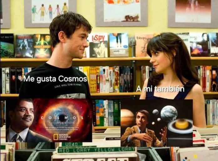 me gusta el cosmos y a ti también, lo sé - meme