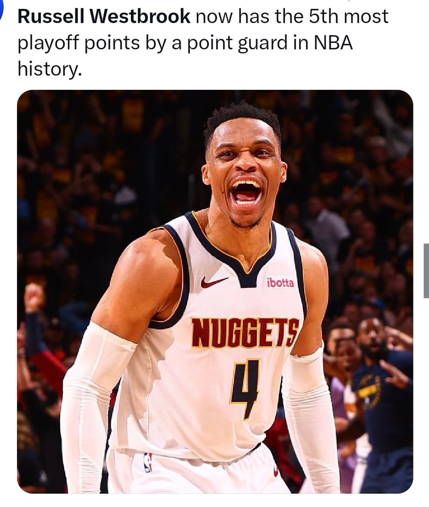 Westbrook just made playoff history like it’s casual Tuesday - meme