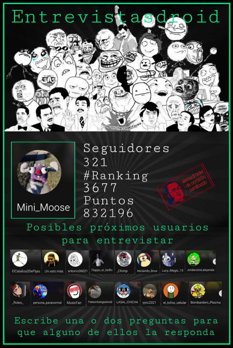 https://imgur.com/a/1IO9zp2 La mejor entrevista hasta ahora, nuevo formato de mierda, comenta pa participar :v - meme
