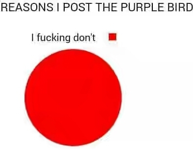 Trash Purple Bird - meme