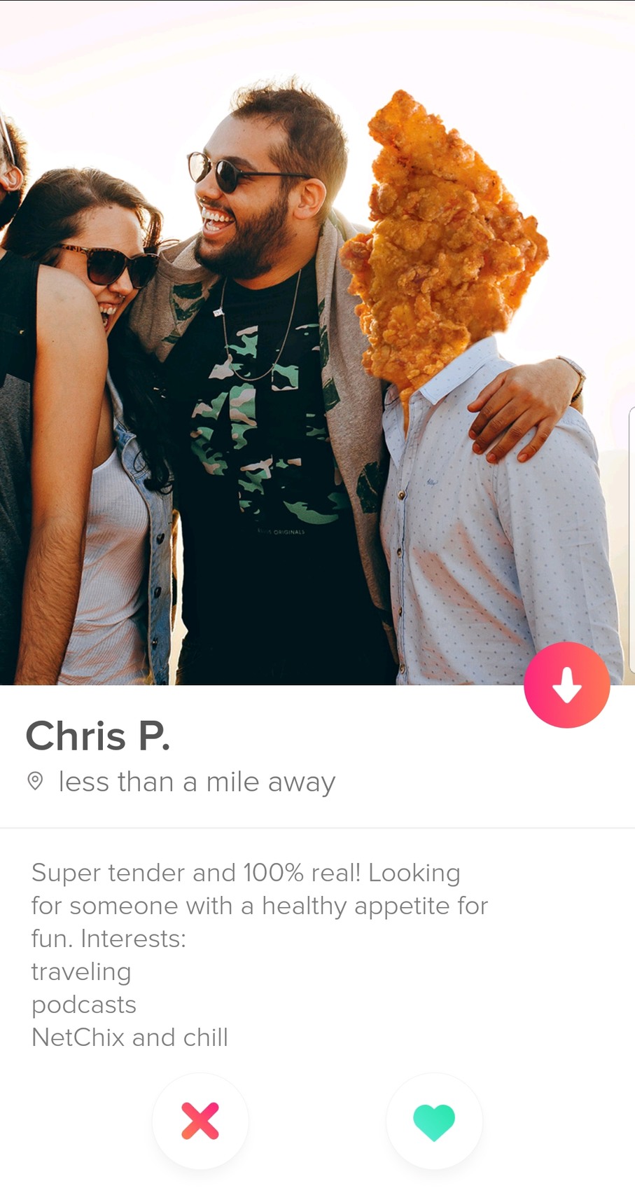Tinder never cease to amaze me plus I'm hungry - meme