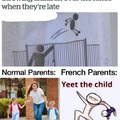 French school asks parents to stop throwing children over the fence when they're late