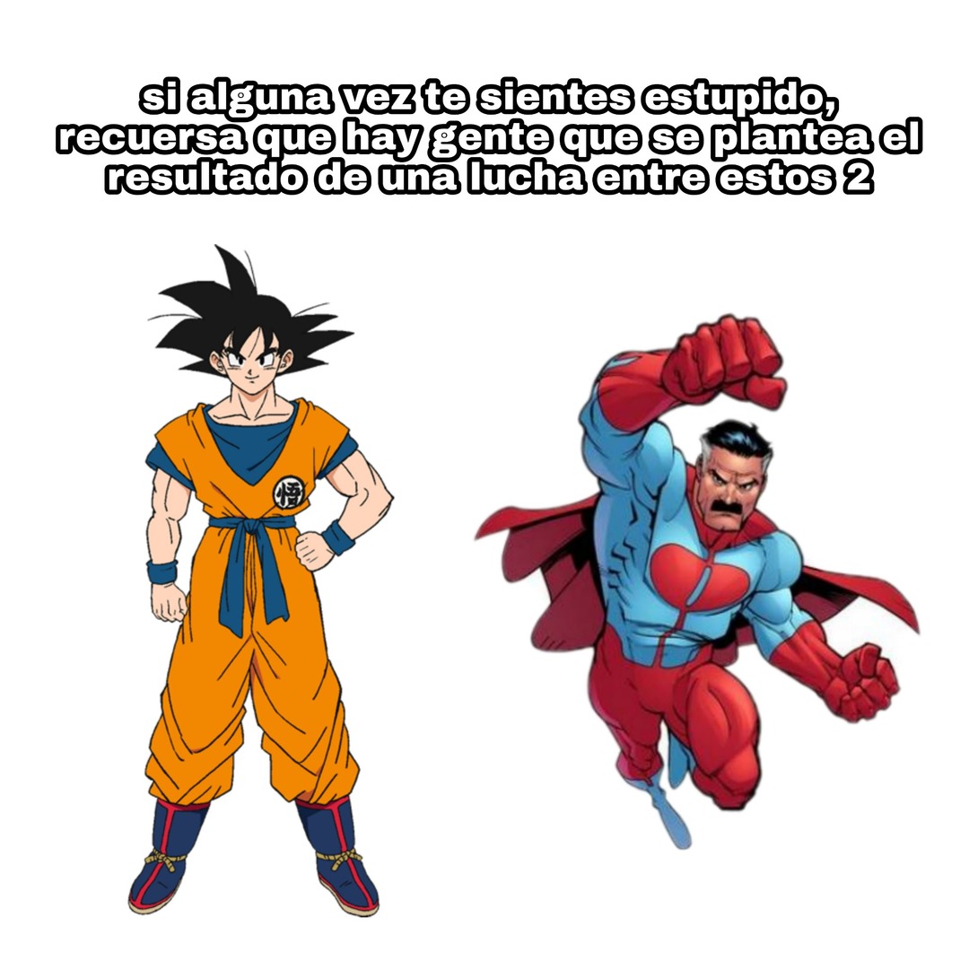 Goku podría matar a omniman sin mover un solo dedo - meme