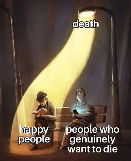 Death will avoid me - meme