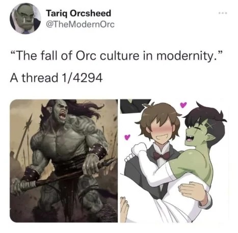 i want an thicc orc trampolining on... - meme