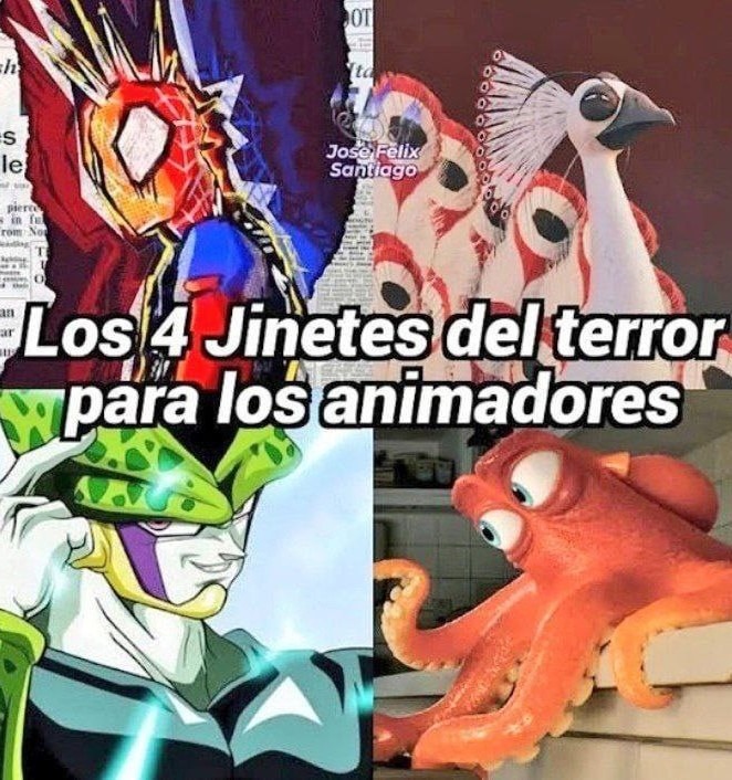 Personajes demasiados duros para la animación - meme