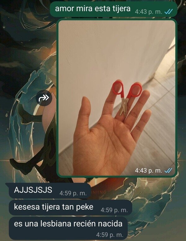 Tijera pequeña - meme