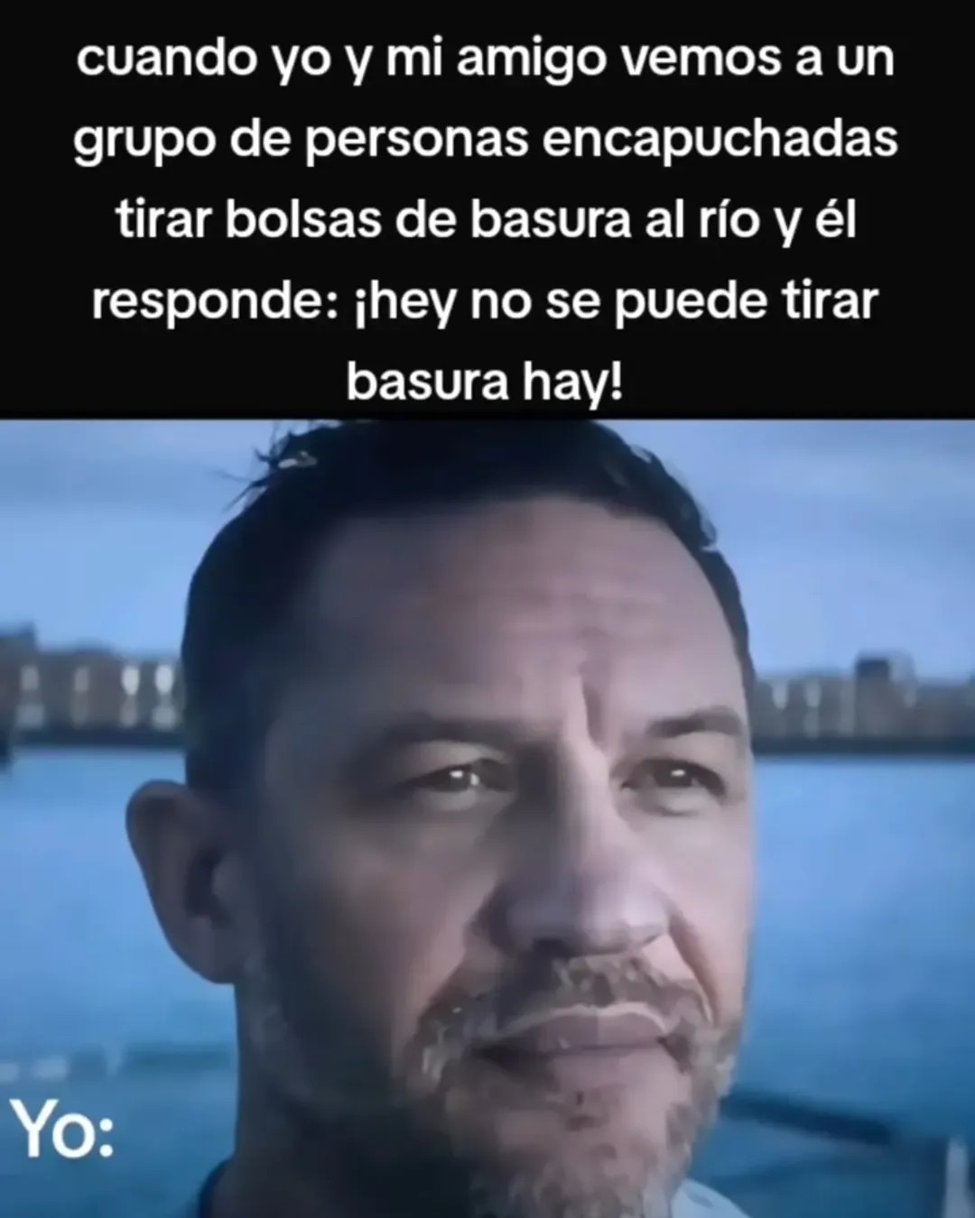 Tirar basura al río está mal, pero también da miedo decirlo - meme