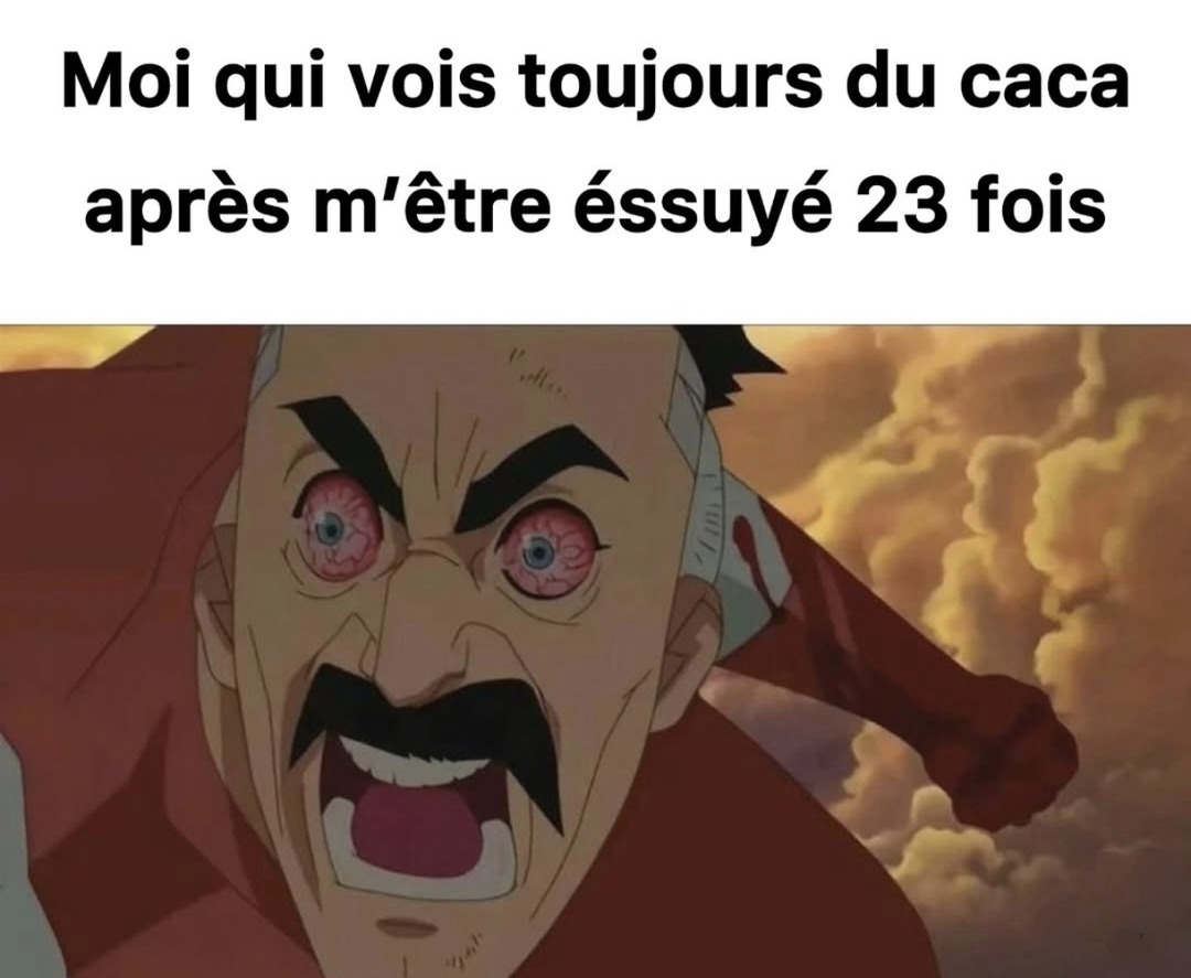 mon PQ après 23 tours de piste : toujours là le boss final - meme