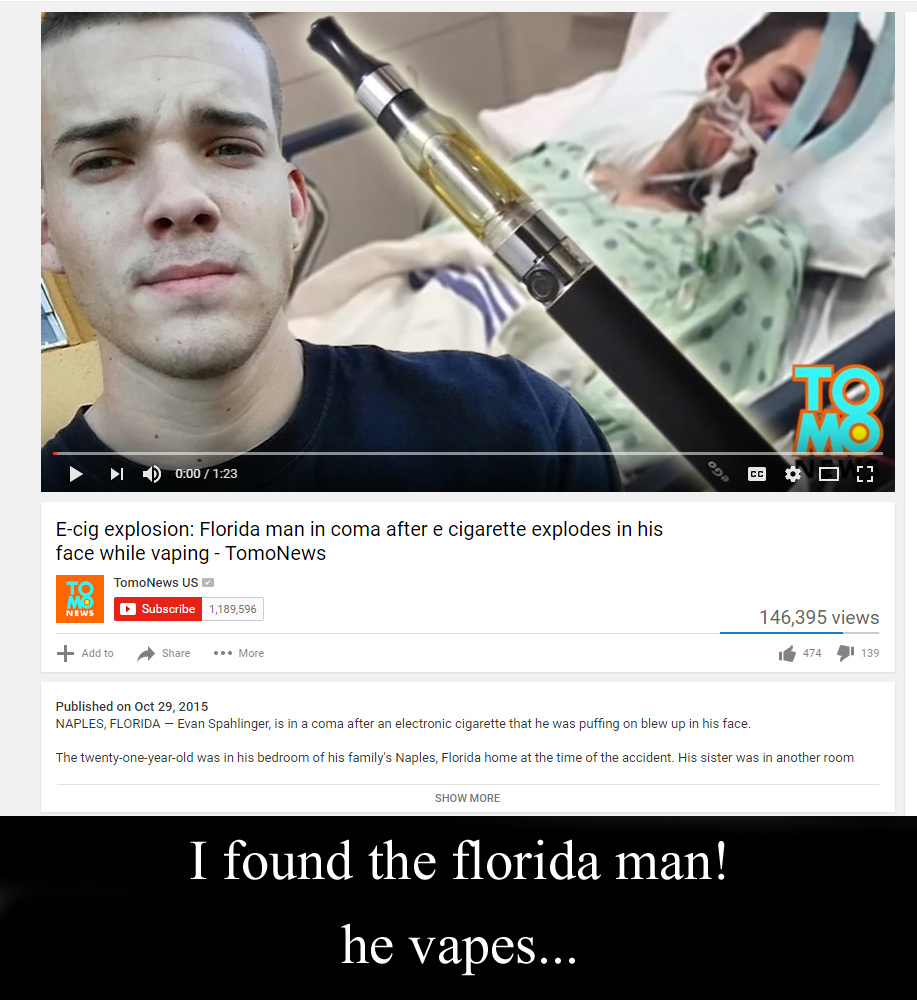 Breaking news: Florida man found - meme