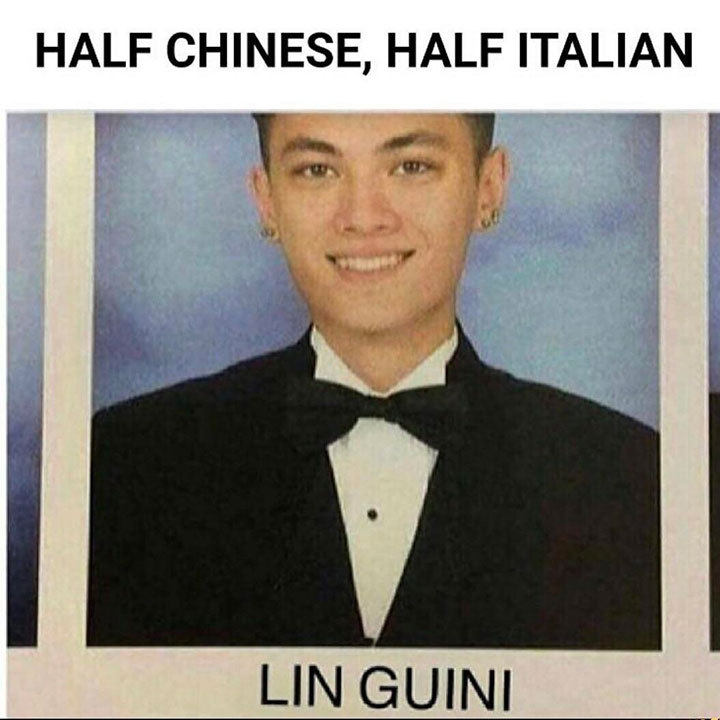 Half Chinese,Half Italian - meme