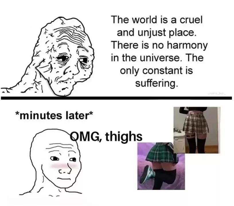Boy thighs > - meme