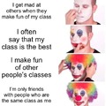 school clown meme
