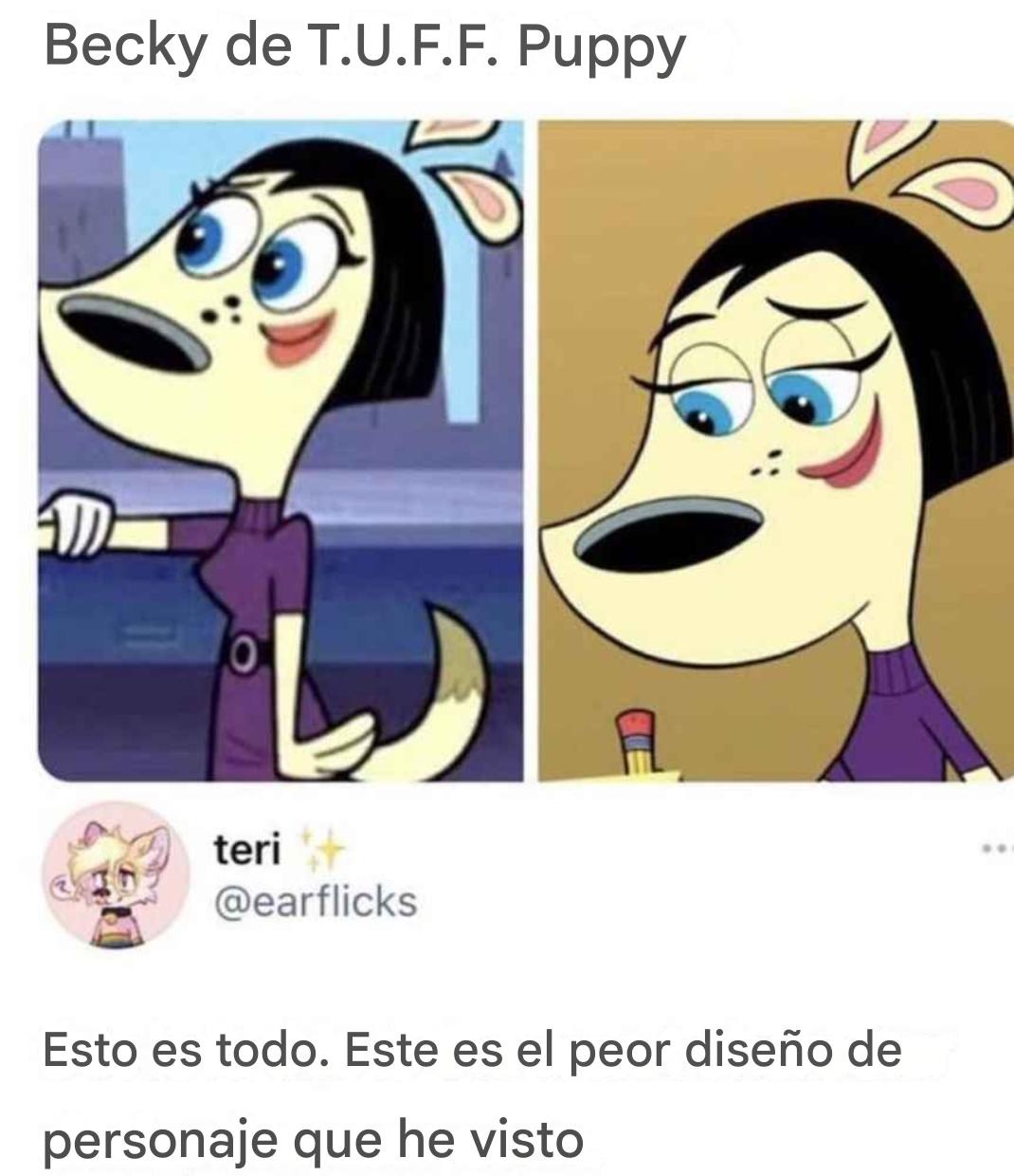el peor diseño de personaje - meme
