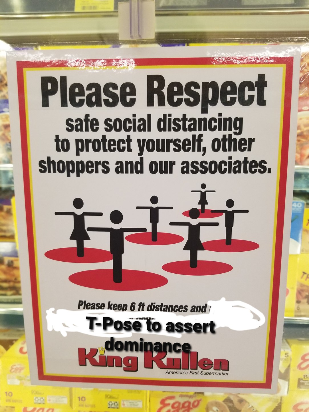 If you start T-posing I'm sure others will avoid you - meme