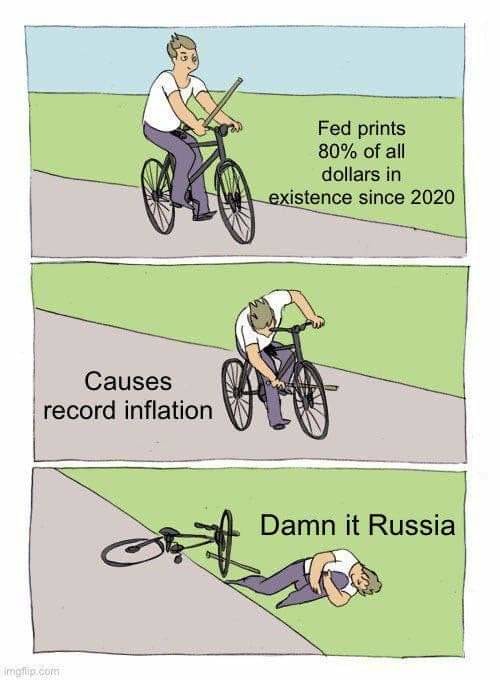 Stop printing dollars Putin! - meme