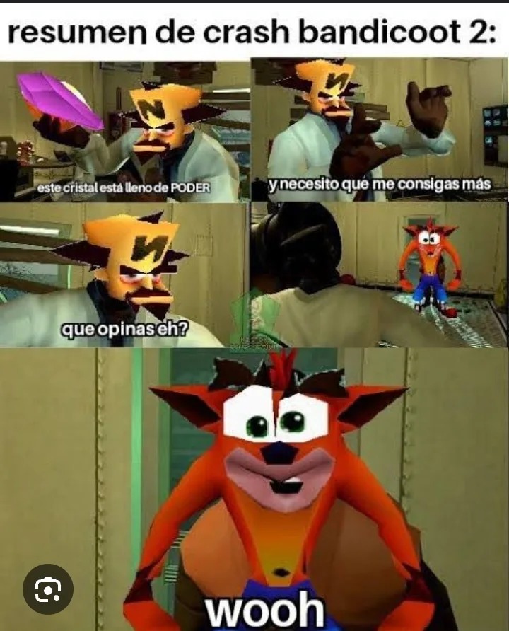 un meme de crash bandicoot, rápido pidan un deseo :allthethings:
