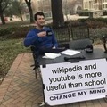 Wikipedia vs school