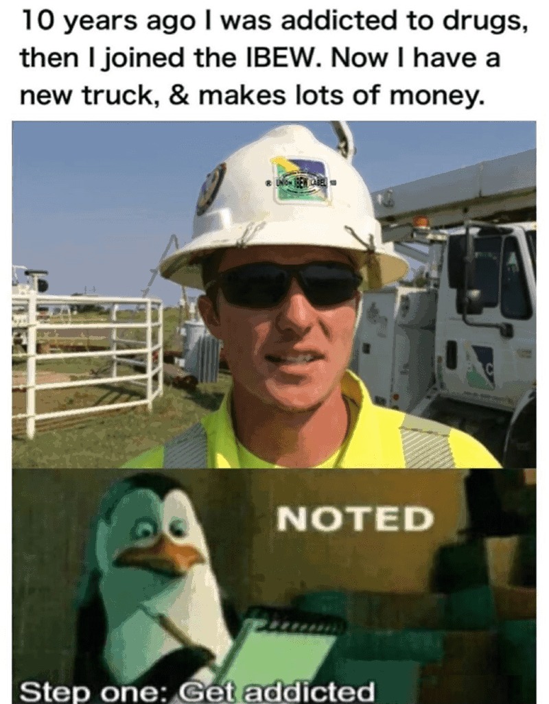 Do drugs get truck - meme