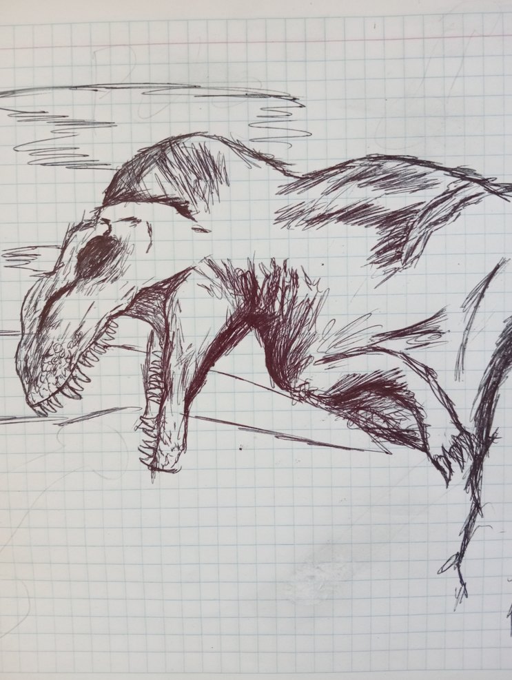 Quise dibujar un dinosaurio y me salió un puto mutante - meme