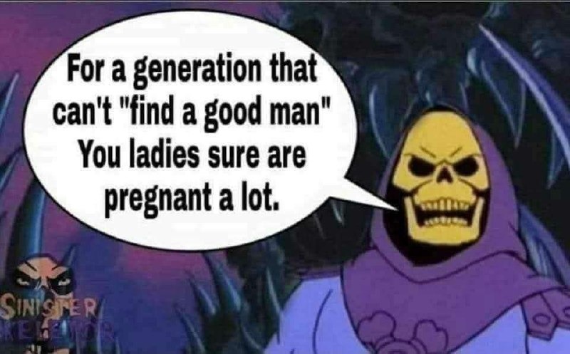 Ladies can’t find a good man but sure find babies - meme