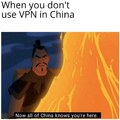 When you don't use vpn in china