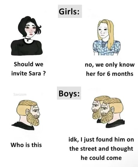 how men make friends - meme