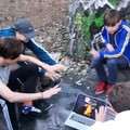 Me and my friends at a campfire