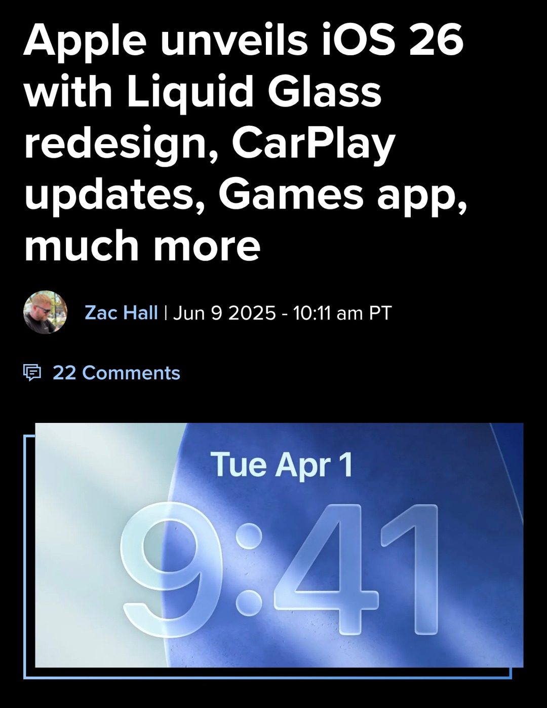 iOS 26 gets Liquid Glass and new CarPlay - meme