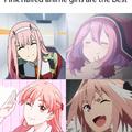 Pink hair is a sign of the devil.