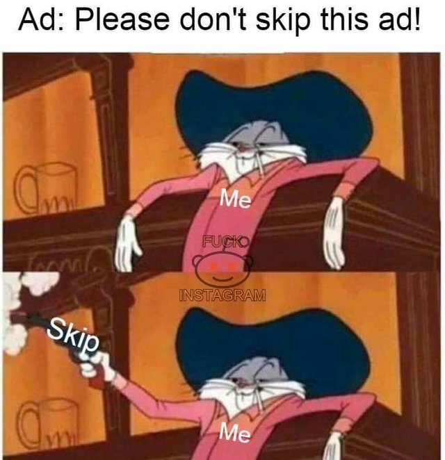 Please do not skip this ad! - meme