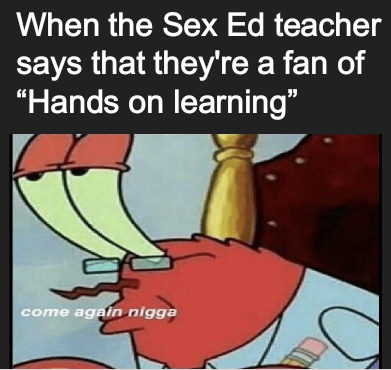 Weirdest Sex Ed Lesson? - meme