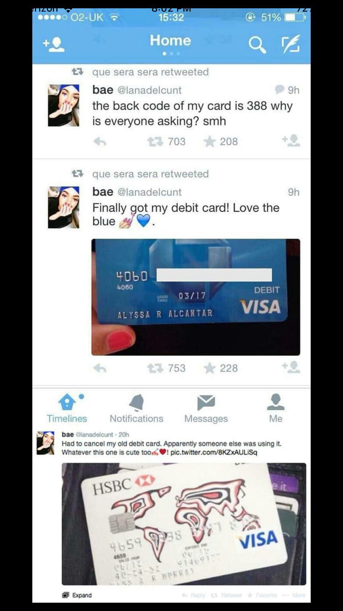 "Finalmente consegui meu cartão de débito" "tive que cancelar, alguém tava usando, mas esse tbm eh fofo" - meme