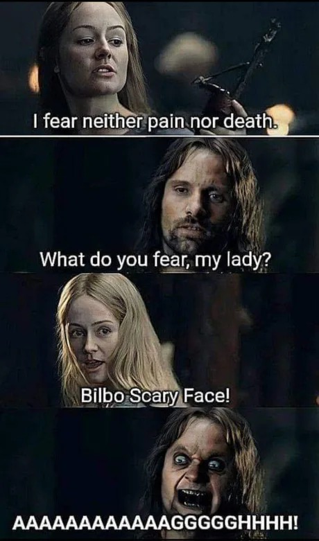Scariest thing on middle earth - meme